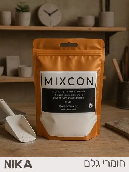 MIXCON – בטון פולימרי לבן 5 קג לסדנאות ויצרנים