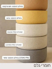 הוסיפו פיגמנט ליצירת גוונים שונים  -בטון שלג פולימרי עם אפקט אבן