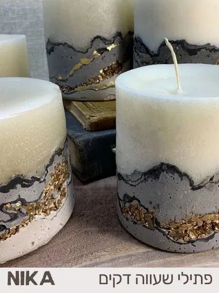 🕯️ פתילי שעווה דקים לבנים ליצירת נרות – 10 יחידות