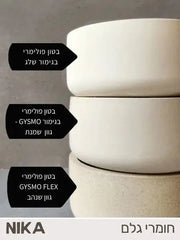 יציקות בטון פולימרי GYSMO PRO בשילוב גוונים ופיגמנטים