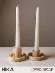 🕯️ תבנית סיליקון לפמוט נר שבת מאורך  – 3 גדלים שונים